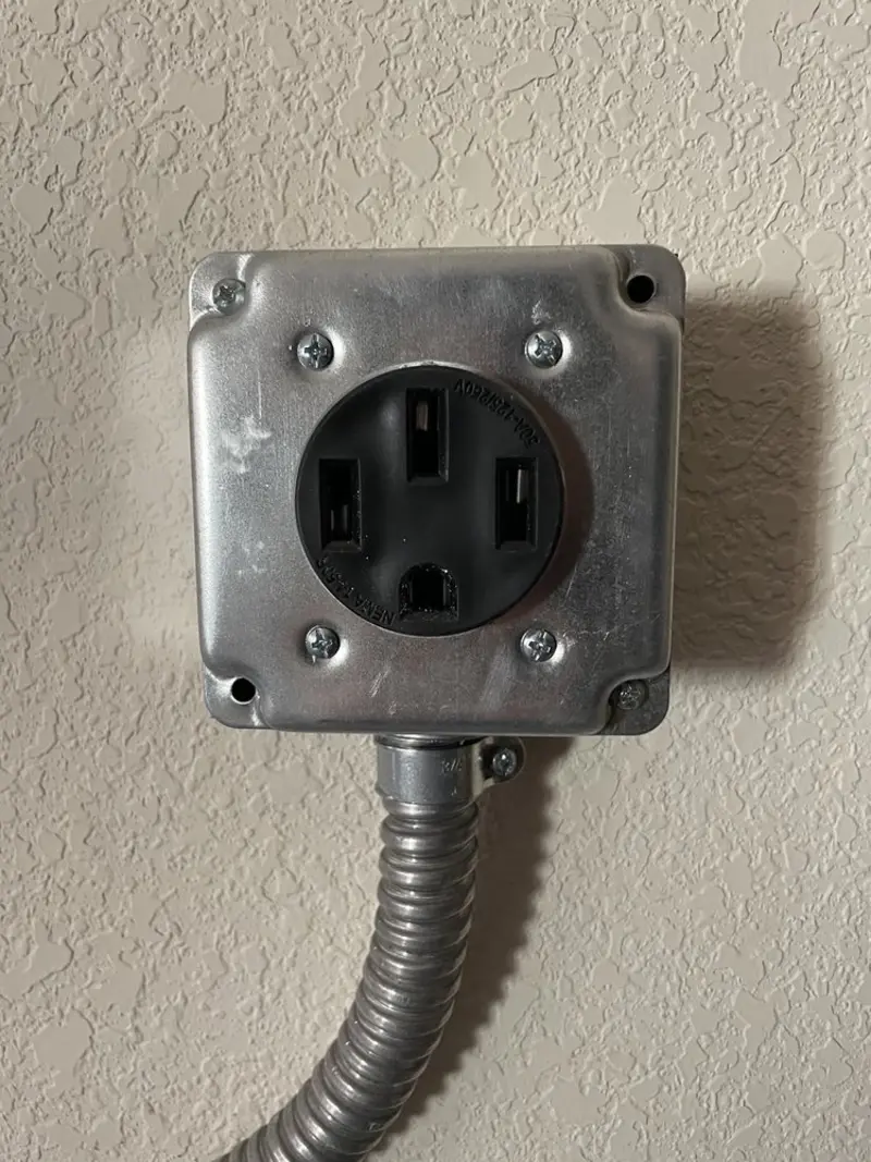 NEMA 14-50 outlet installed for Electrical Panel Upgrade in Bridgeview